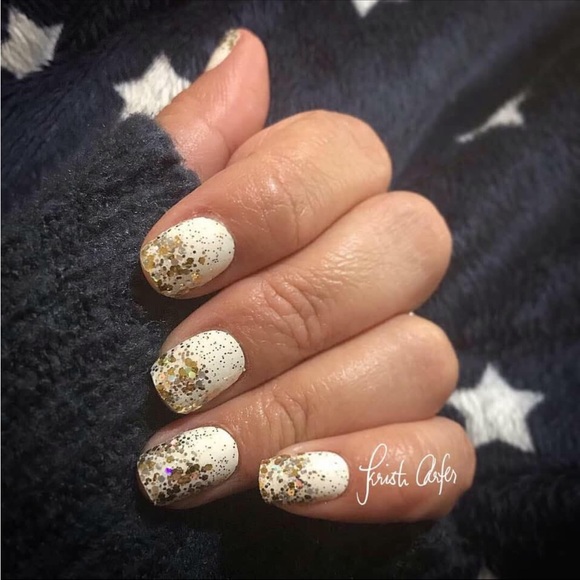 Color Street Other - *Retired, HTF* Color Street: Champagne Wishes | White Silver Gold Glitter Bridal